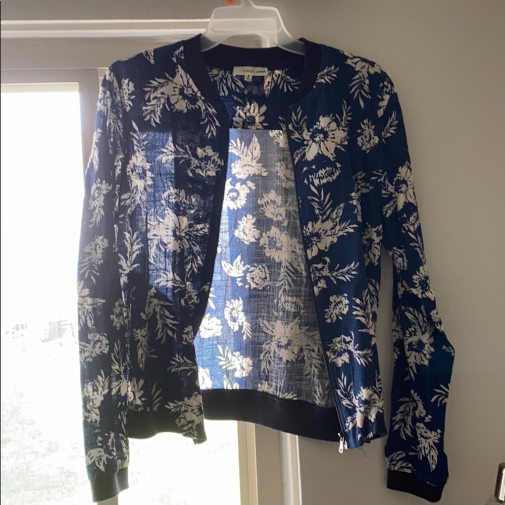 Floral Zip Up Jacket